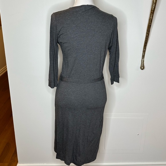 French Connection Grey Wrap Dress Sz. 8 - Picture 2 of 5